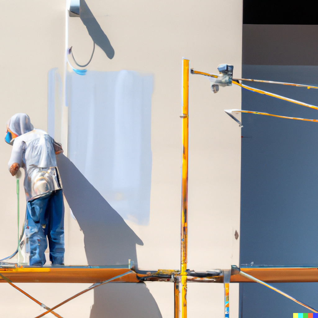 DALL·E 2023-10-05 14.08.49 - wide Background image of a construction worker using industrial lead paint removal equipment
